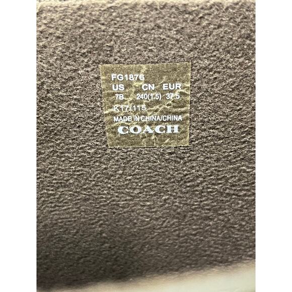 Coach FG1876 Signature Embossed Lace Up Rain Boot Size 7B - Picture 8 of 10